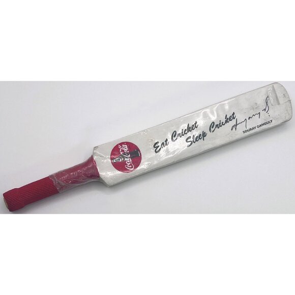 Sourav Ganguly Nostalgic 1990's and Coca-Cola Eat Cricket Sleep Cricket Mini Bat - Picture 1 of 4